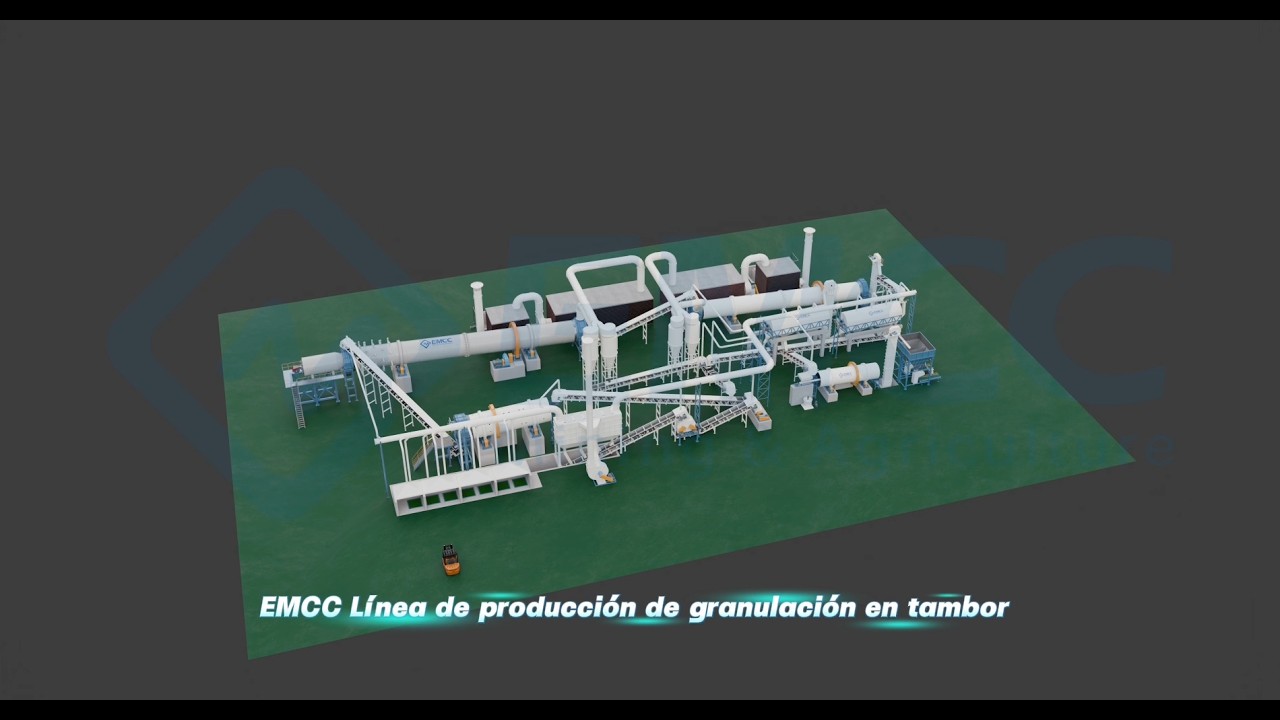 EMCC Línea de producción de granulación en tambor #GranuladorDeAbonos #LíneaGranuladoraDeTambor