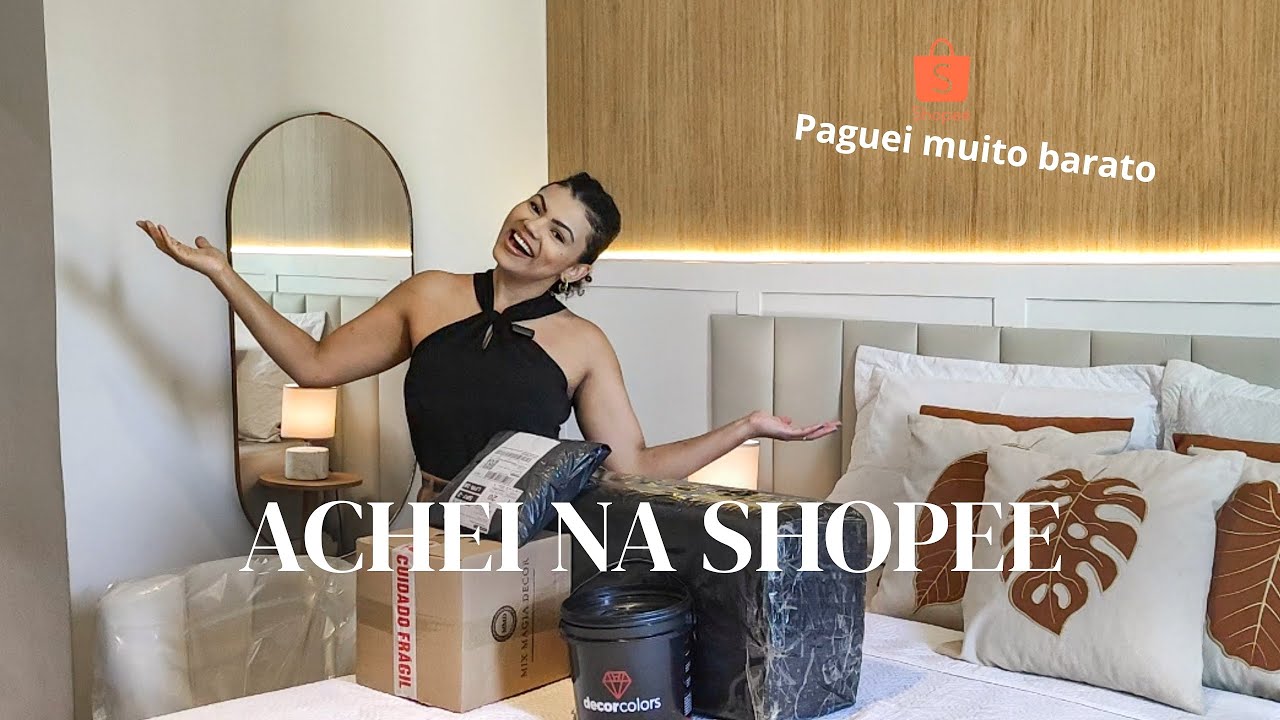 COMPRAS NA SHOPEE DECORAÇÃO PARA QUARTO| PAGUEI MUITO BARATO 