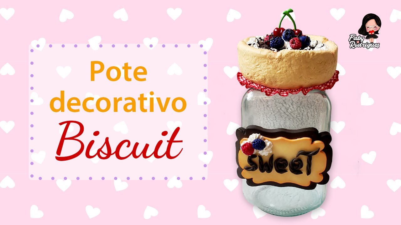 Aprenda fazer pote decorado em biscuit  Com Polycol