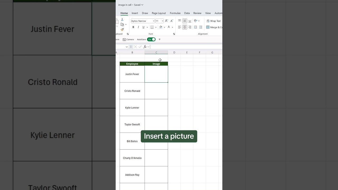 Как вставить изображение в ячейку. 🤯 #excel #tutorial