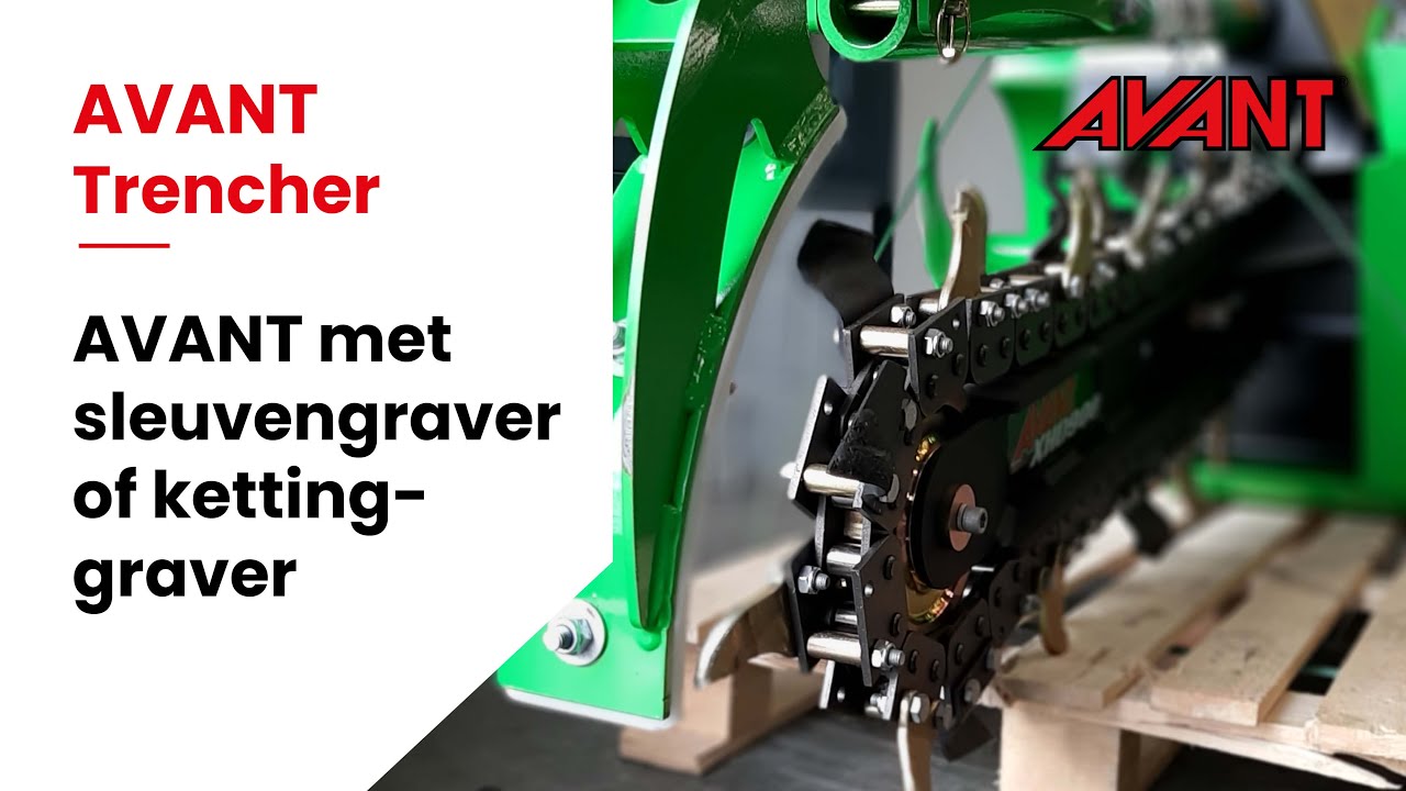 Sleuvengraver of kettingraver voor AVANT kniklader