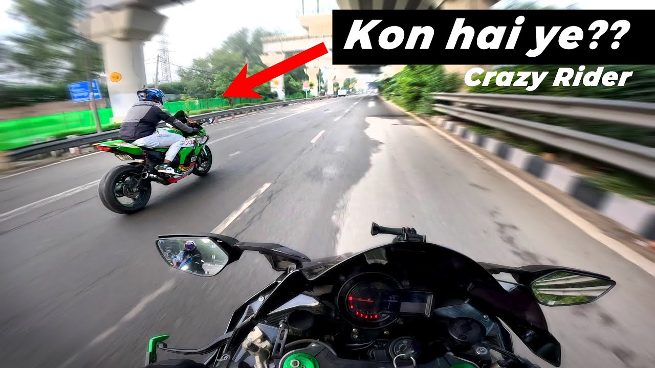 Crazy ZX10R Rider ne NINJA H2 ko hara diya 🤬