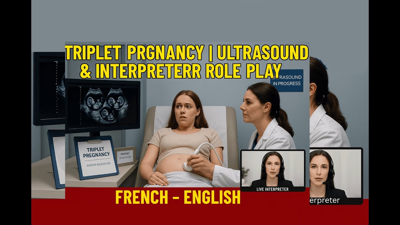 Ultrasound & Education for Triplet Pregnancy | OB-GYN Consultation | Interpreter Training