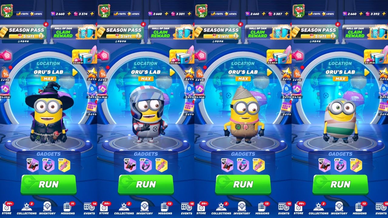Witch vs Racer vs Scout vs Easter egg Bob | New Minion rush |