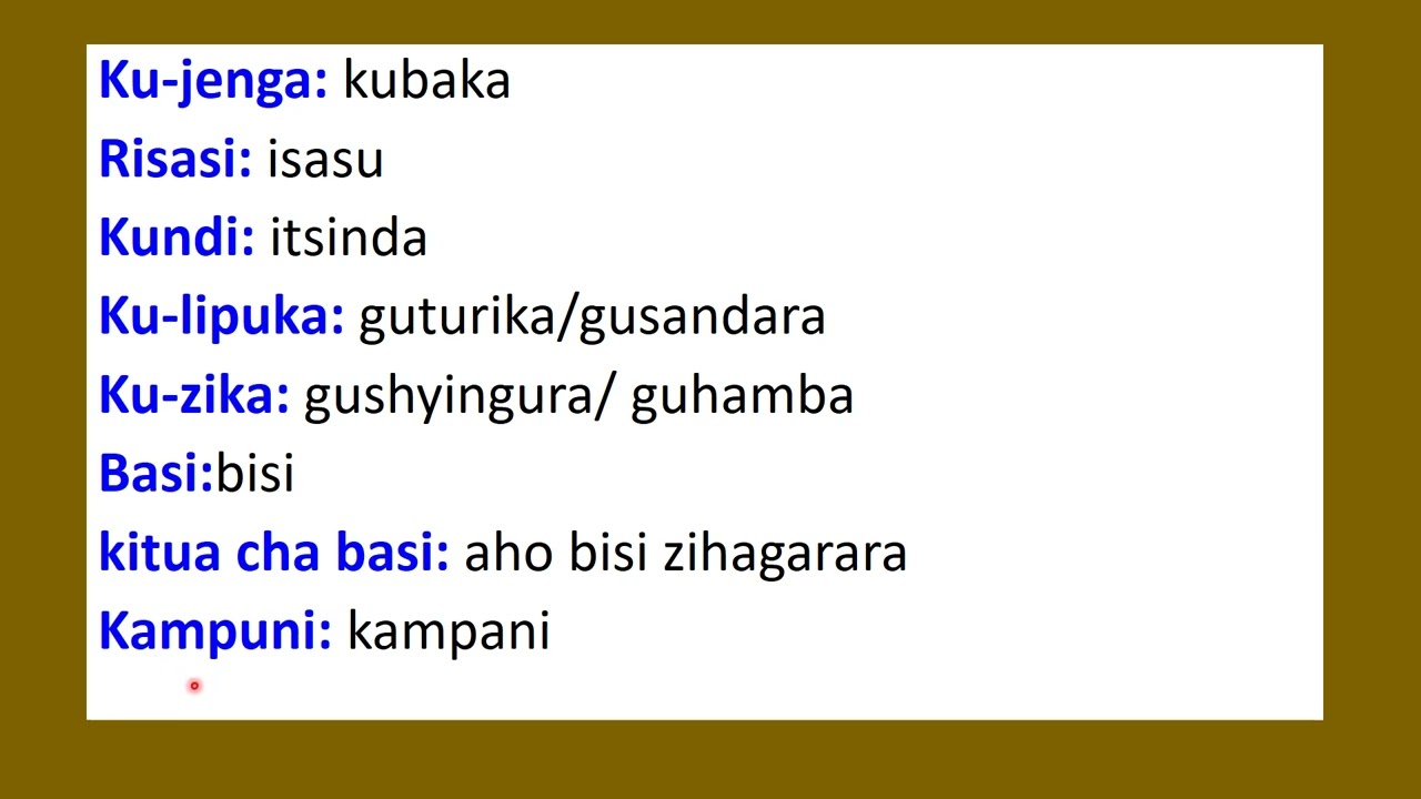 Kwiga Kuvuga Igiswayire 8 - Dore Amagambo Atandukanye Aragufasha Kuvuga Igiswayire Neza