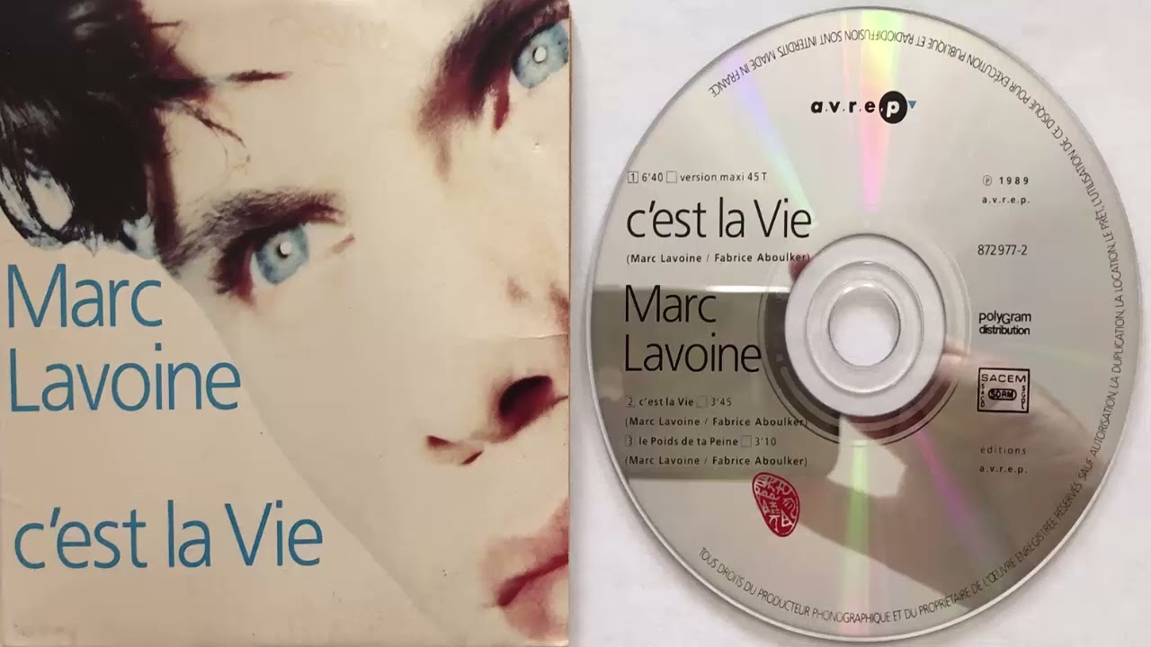 Marc Lavoine C'est la vie (Version Maxi) (1989) (Single CD Maxi)