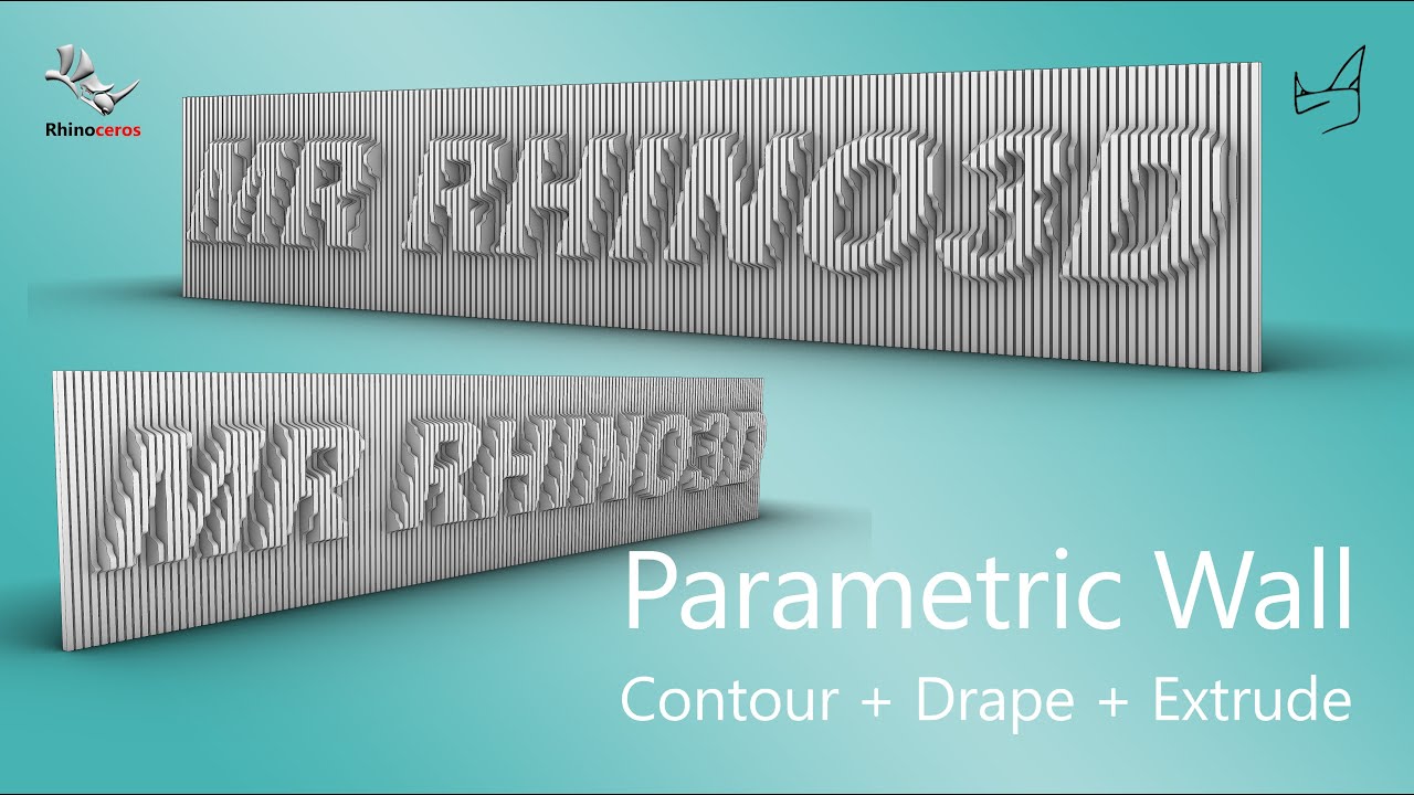 Creating a Parametric Wall with Protruding Letters in Rhino 3D - Drape + Contour