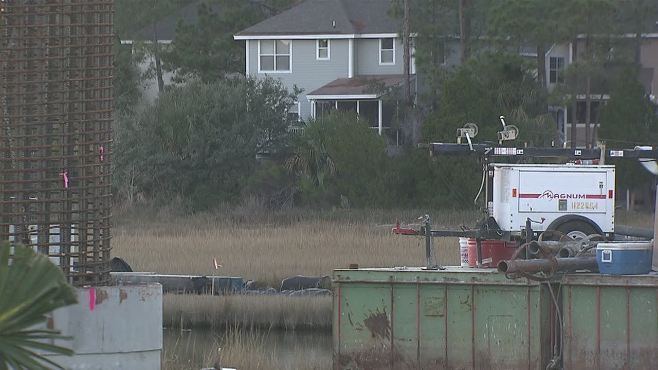 Bluffton's Fly Over Bridge construction