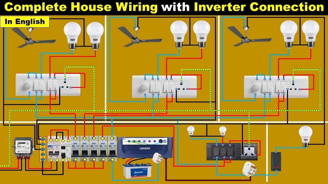 Complete House Wiring with inverter connection for all Room | House Wiring @TheElectricalGuy