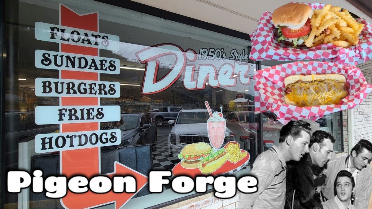 1950's Diner (Burgers & Hot Dogs) Pigeon Forge Tennessee - Christmas Antiques