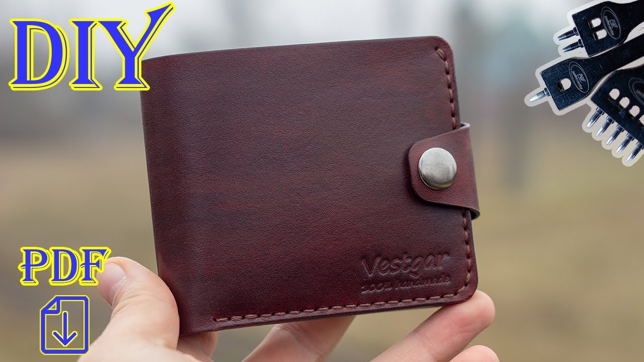 [DIY] Мужской бумажник из кожи растительного дубления. Кошелек бифолд от #Vestgar