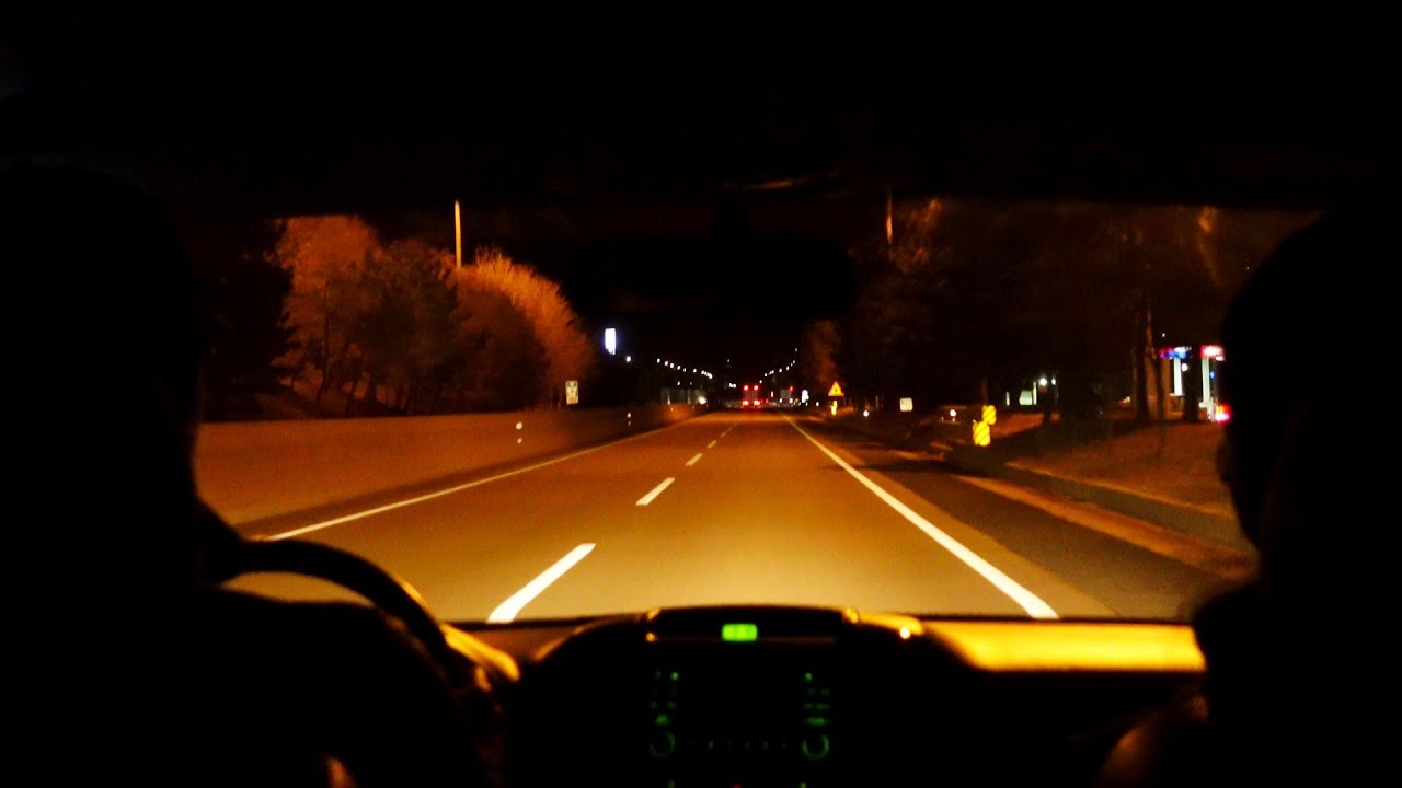 ASMR Highway Driving at Night Backseat View (No Talking, No Music) - Mijo to Seoul, Korea