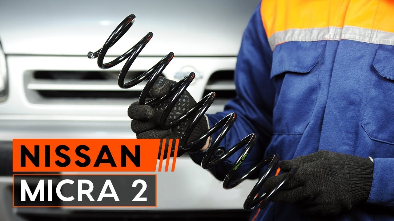 How to change front springs on NISSAN MICRA 2 [TUTORIAL AUTODOC]