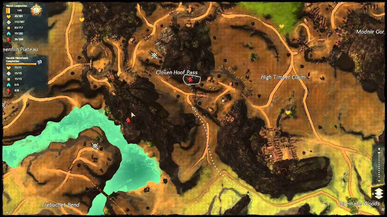 Guild Wars - Harathi Hinterlands Vistas (Walkthrough / Guide)