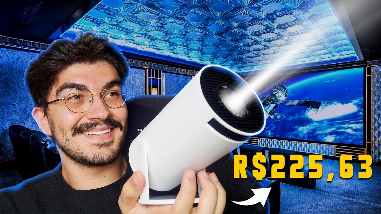 FAÇA SEU CINEMA EM CASA POR MENOS DE R$300! - Projetor HY300 MagCubic - Unboxing e Review