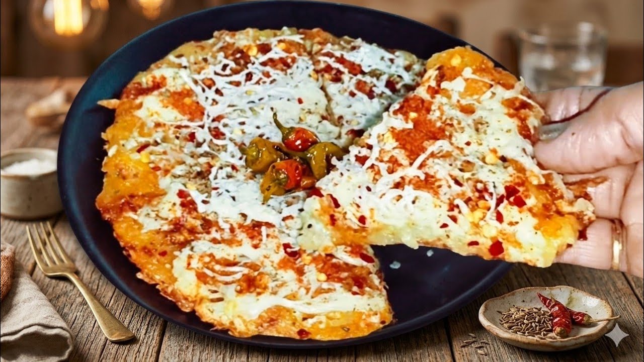 Potato pizza 🍕। दो कच्चे आलू से बनाई नई रेसिपी । पोटैटो पिज़्ज़ा रेसिपी 