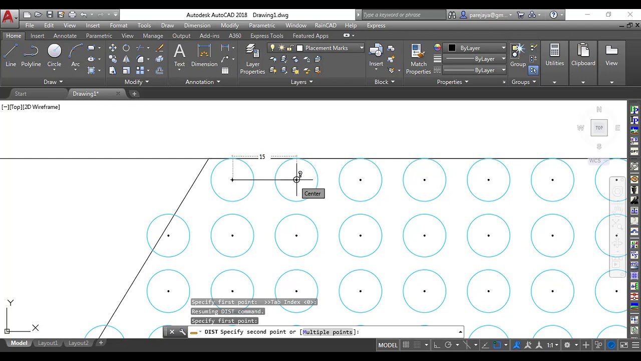 Diseño de Sistema de Riego con RainCad 2020 [3.2 Ubicación de Aspersores Rectángulo]