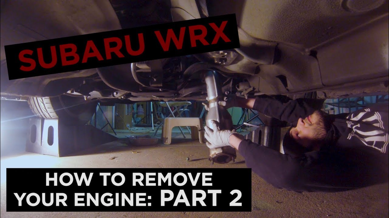 How to Remove a Subaru WRX engine part 2: Downpipe and Midpipe removal