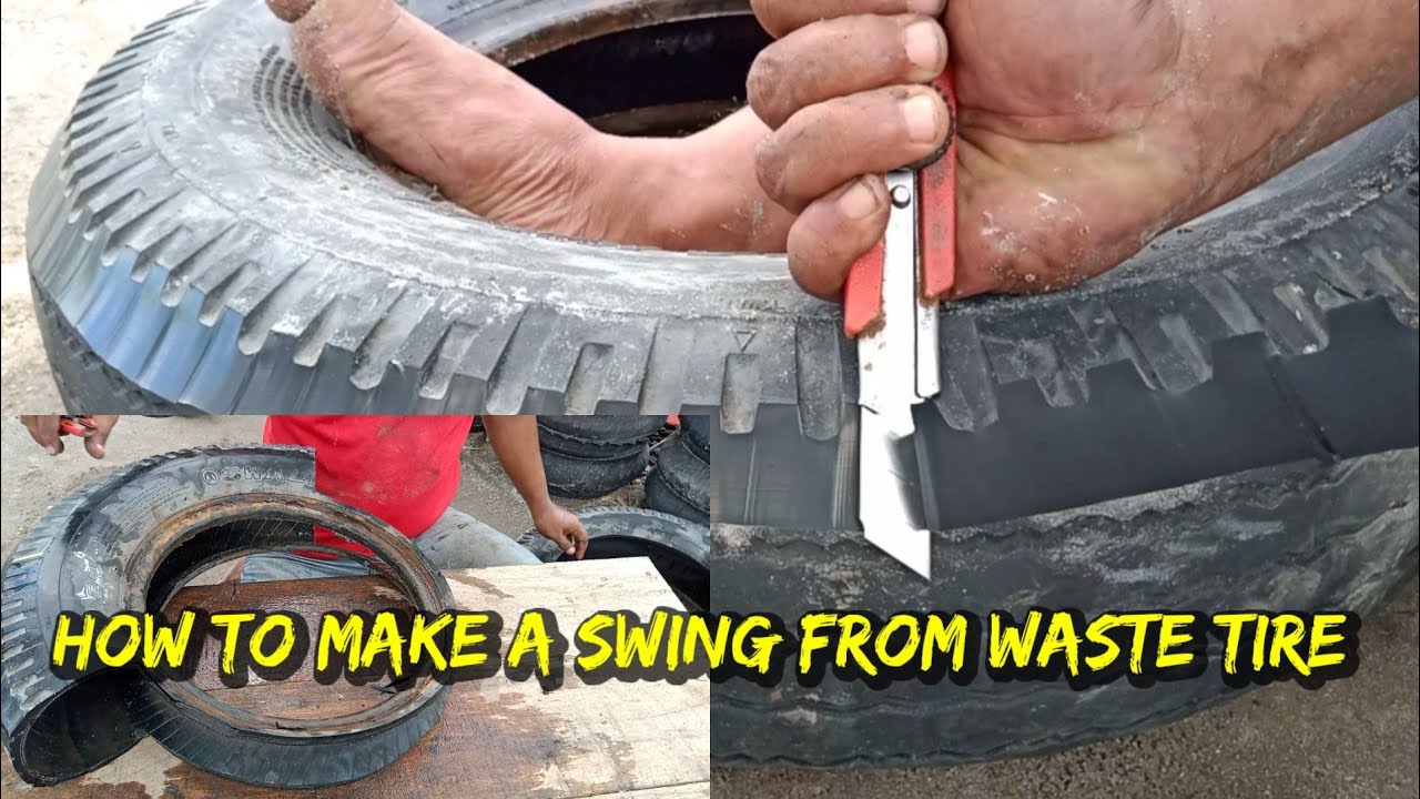 How to make a swing from waste tire