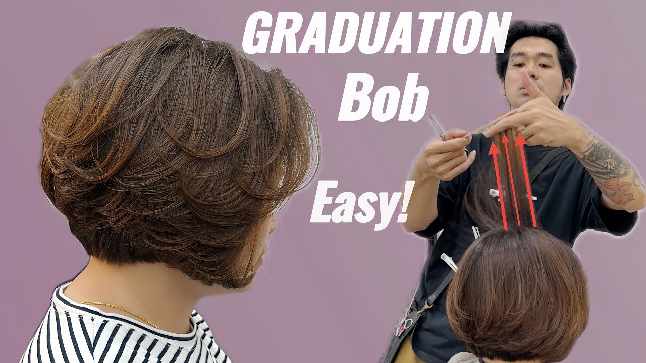 How to Cut a Perfect Graduation Bob | Easy! Graduation Bob HairCut | Step-by-Step | Hair Cut