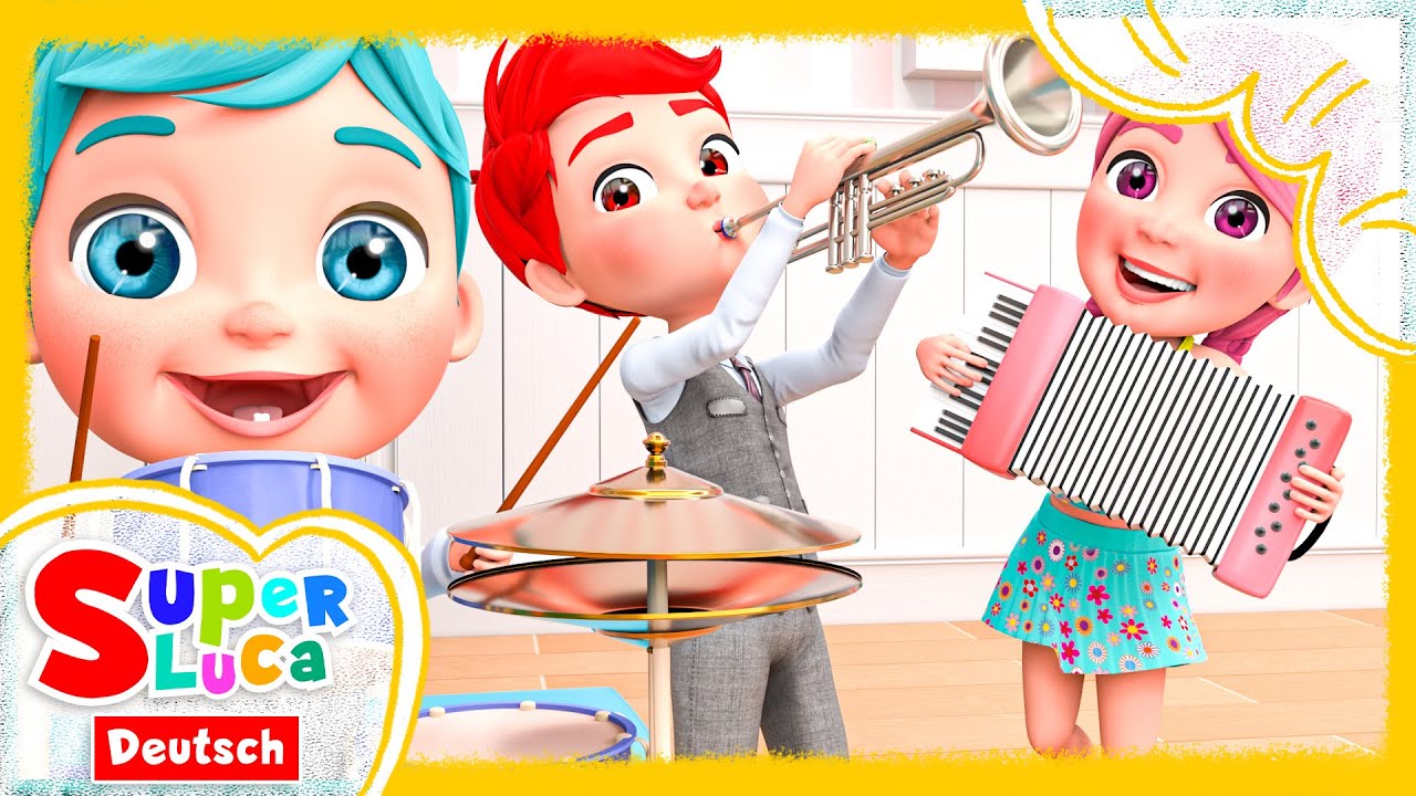 Der Musikmann und sein Lied | Kinderreime f&uuml;r Kinder | Tanzlieder |Super Luca Deutsch #kinderlieder