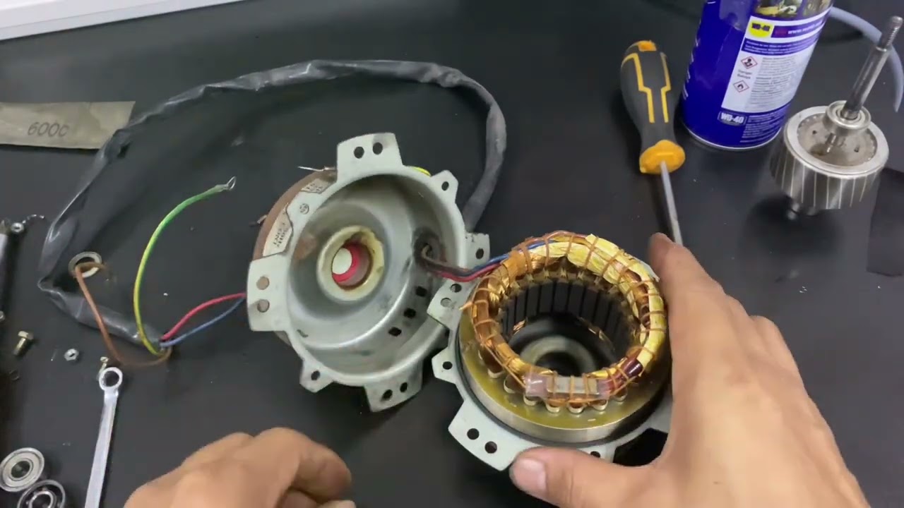 Replace AC outdoor fan bearings/easy fix #diy #easyfix #airconditioner #motor 