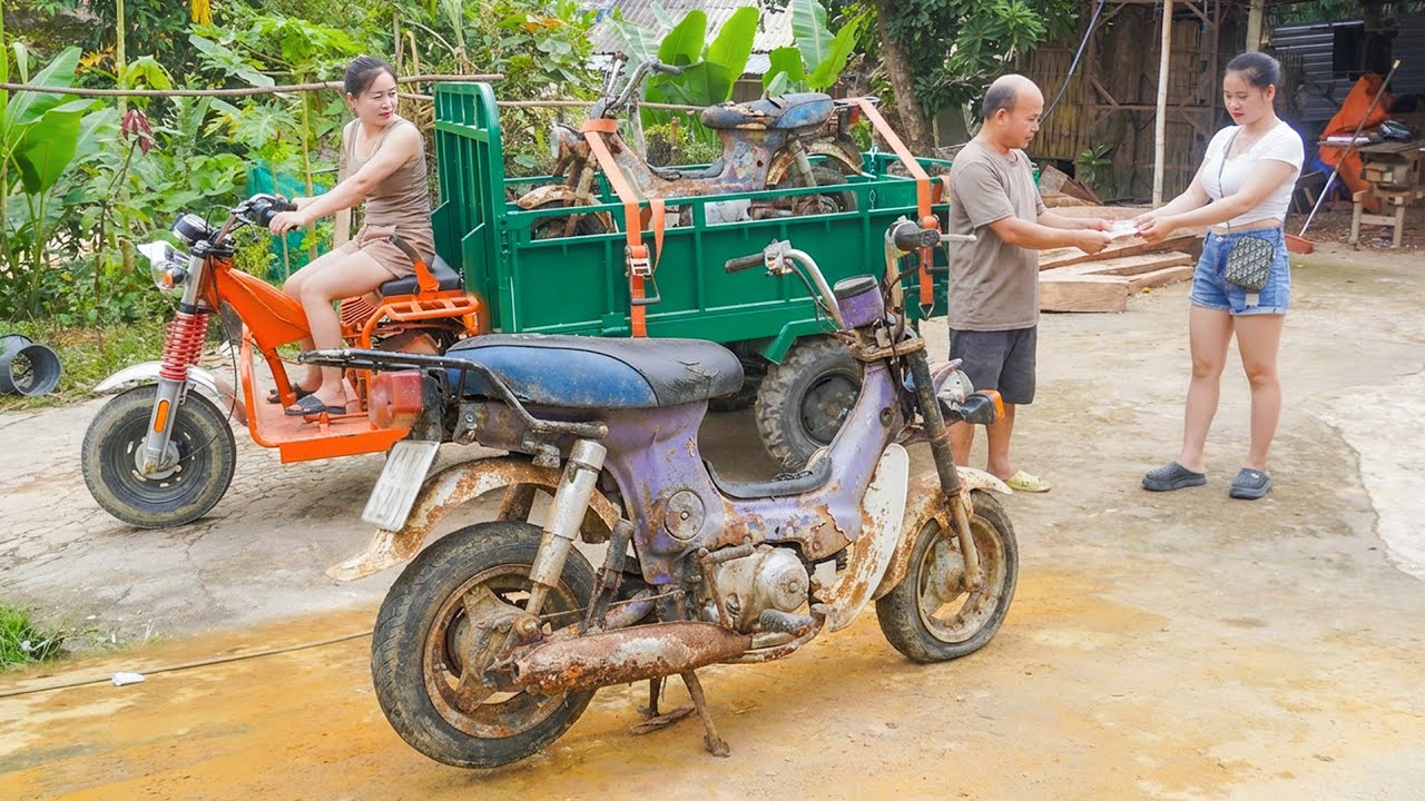 Girl Buys an Old Rusty Motorcycle and Restores – The Restoration Will Amaze You