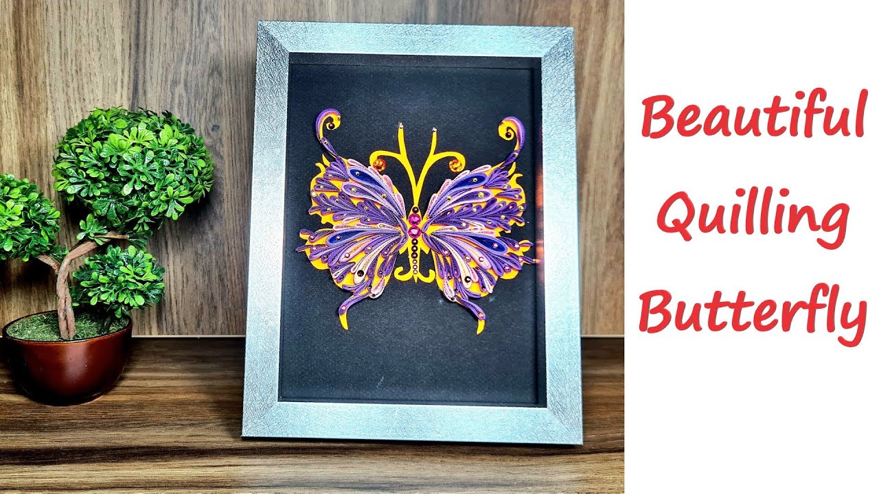 Beautiful quilling butterfly - 3rd model - DIY Quilling