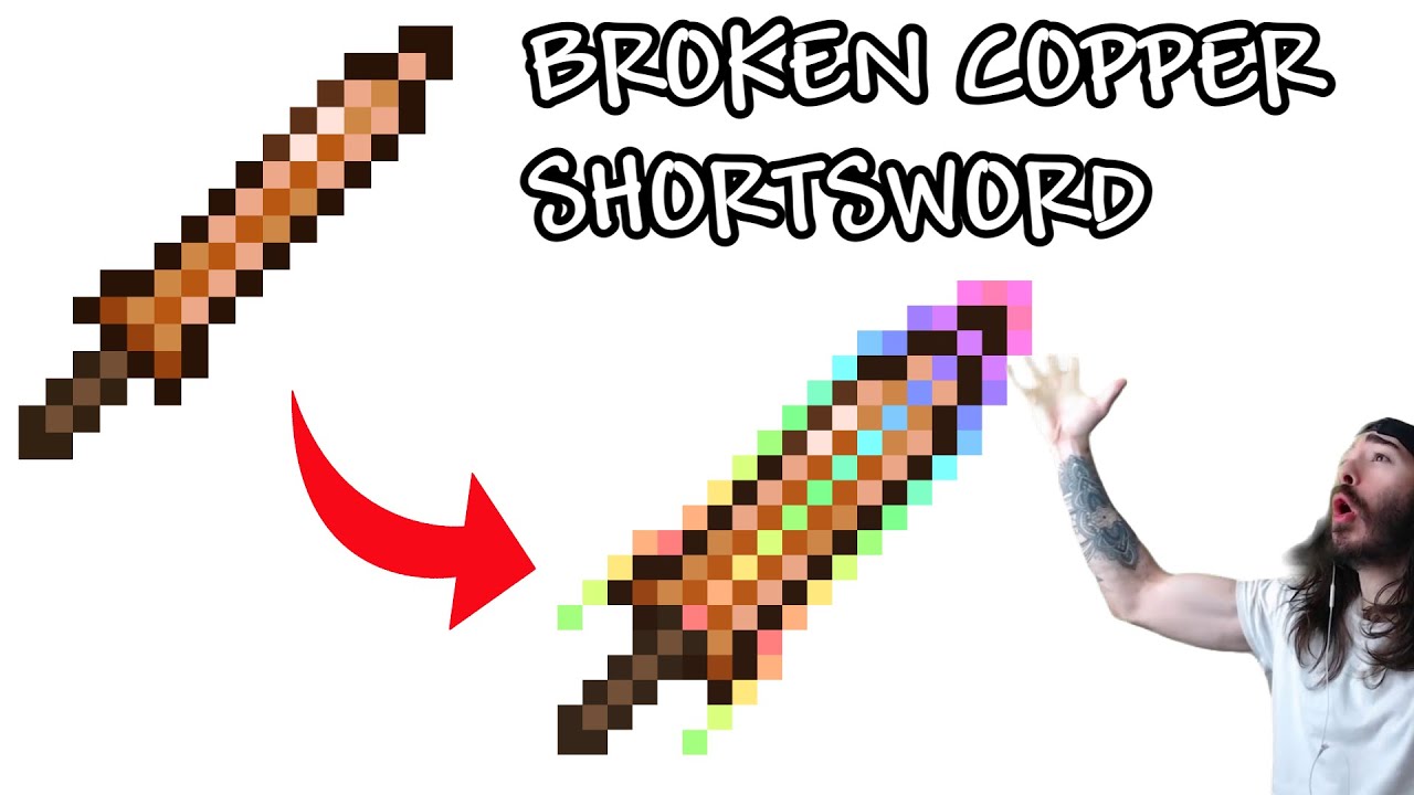 Terraria Copper Shortsword UPGRADE??? BROKEN COPPER SHORTSWORD Mod Review
