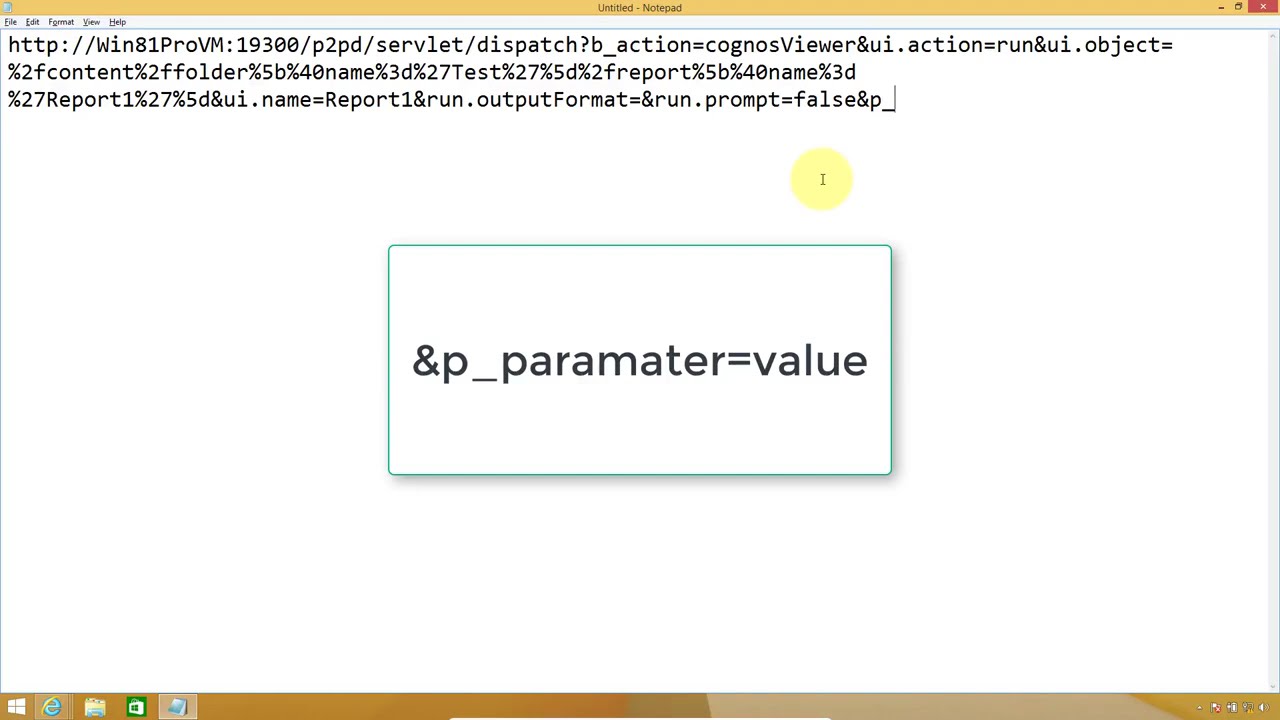 IBM Cognos Report Studio Pass Parameter Values in IFrame