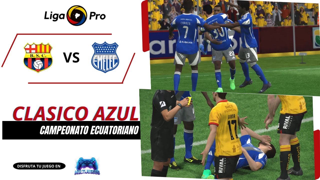 ¿GOLEADA MONUMENTAL? 😱 BSC🟡 vs Emelec🔵: El partido que paraliza Ecuador👊 | Gameplay LigaPro PES 2017