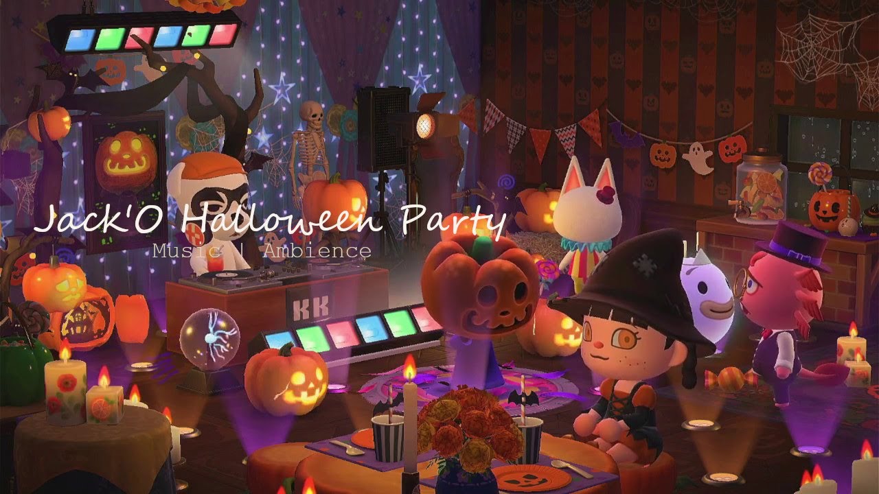 ACNH 🍃 Jack's Halloween Party with DJ K.K Slider | Spooky Music & Ambience 🎃🕸🕷