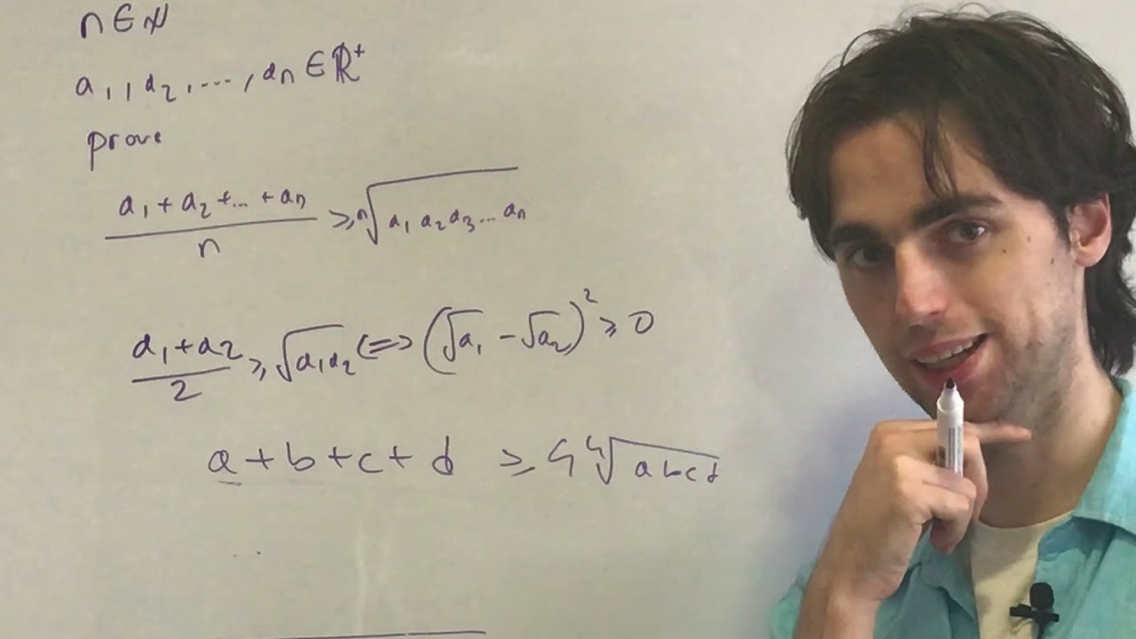 Proving the Arithmetic Geometric Mean inequality (Am - Gm proof) with induction