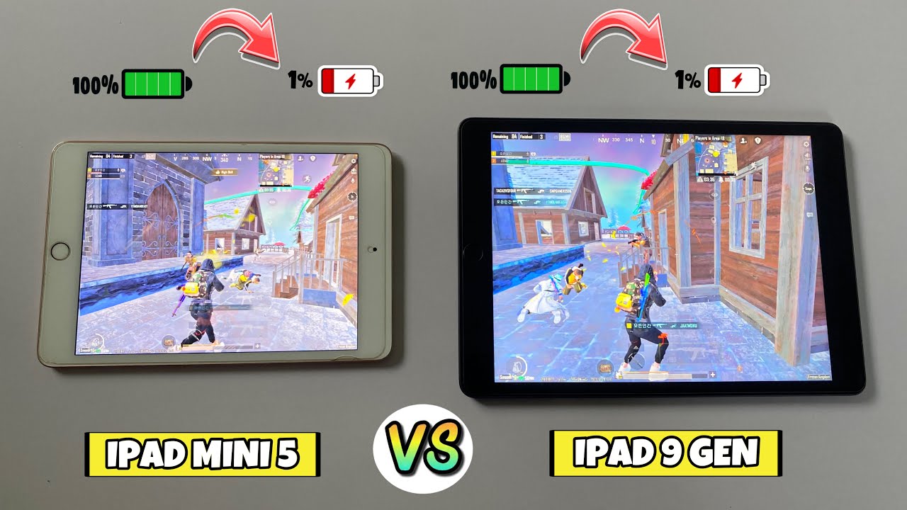 IPAD MINI 5 VS IPAD 9 GENERATION BGMI TEST WITH RECORDING 2024 ULTRA GRAPHICS. 60 FPS