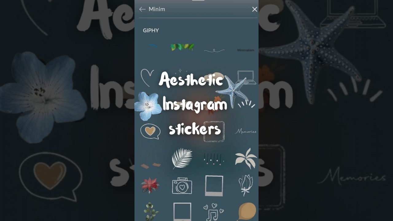 Aesthetic instagram stickers 🦋🌺 #ytshorts