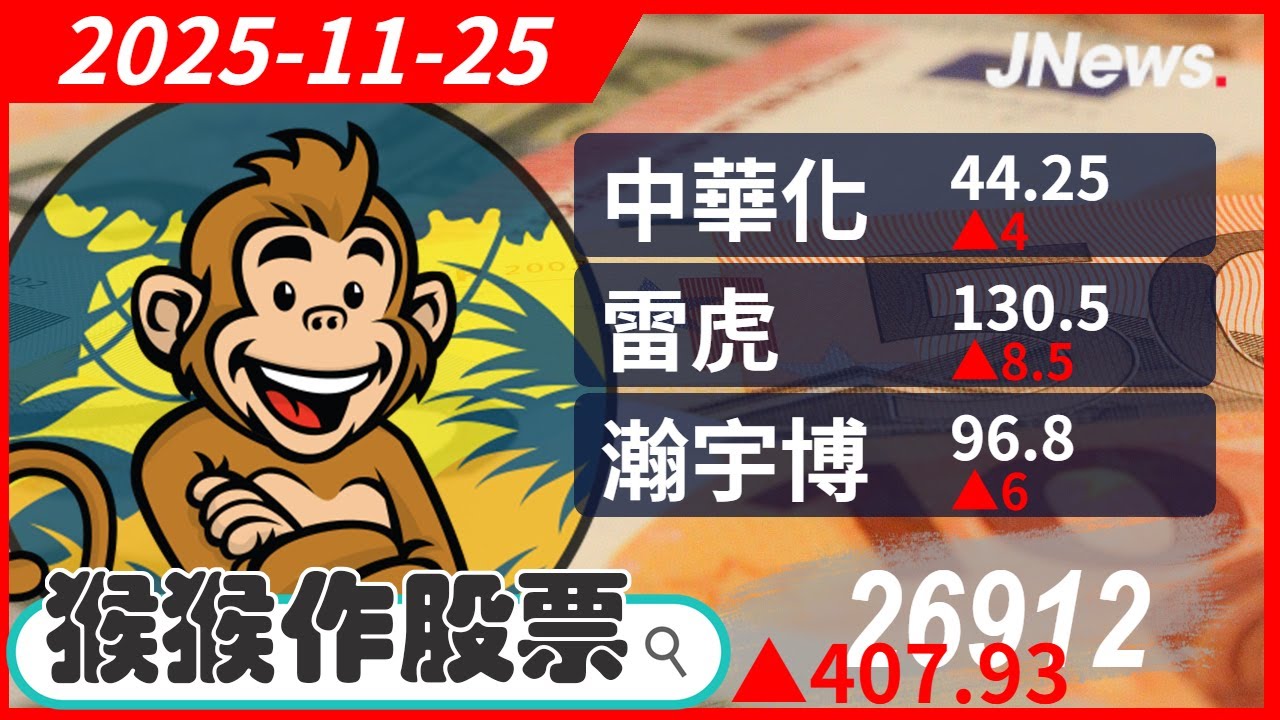【猴猴作股票】多方選股 精成科(6191),雷虎(8033),瀚宇博(5469),尖點(8021),金像電(2368),中華化(1727) 20251125【JNews】