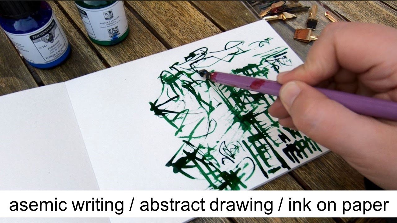 Ink drawing / Asemic writing / Abstract calligraphy