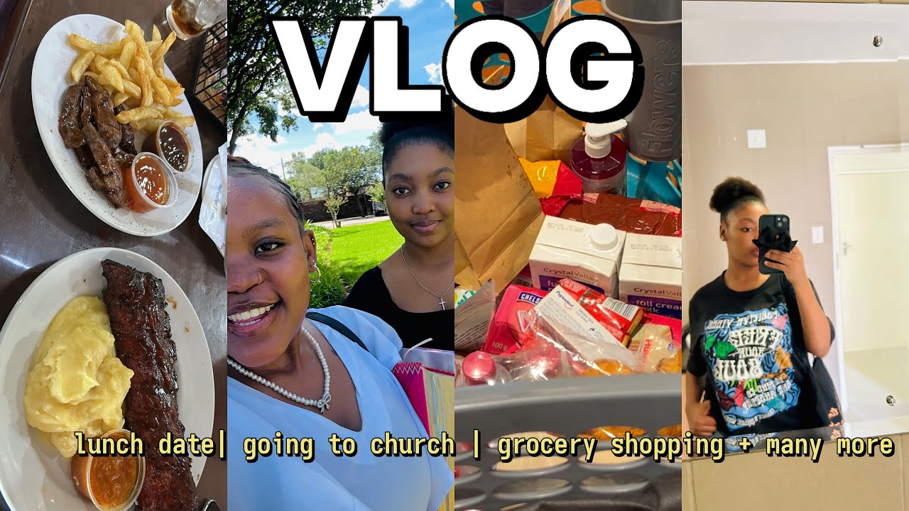 VLOG: lunch date: going to church: finally a second year nursing student: grocery shopping🌺🫶🏽