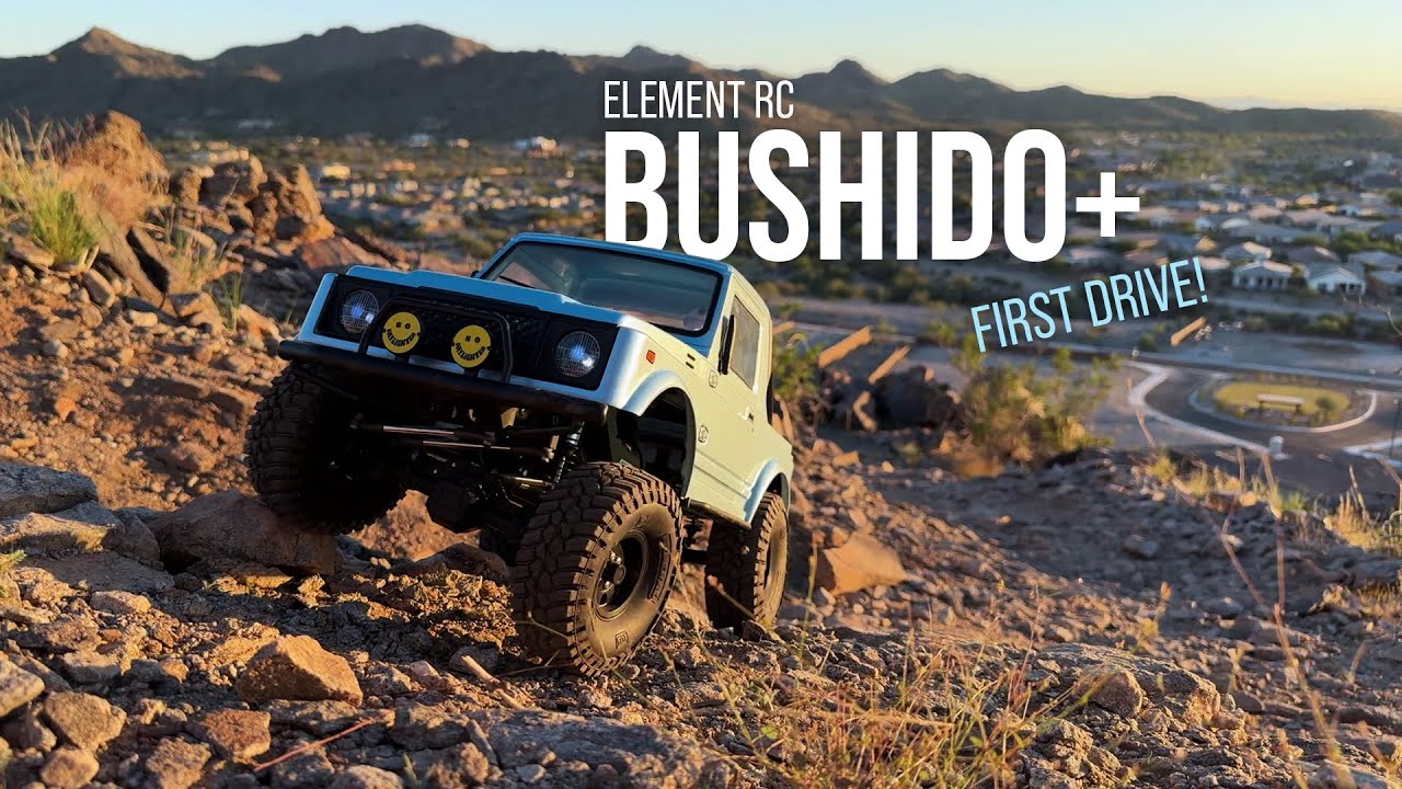 Short wheelbase getting it done // Element RC Bushido+ first drive and box stock impressions!
