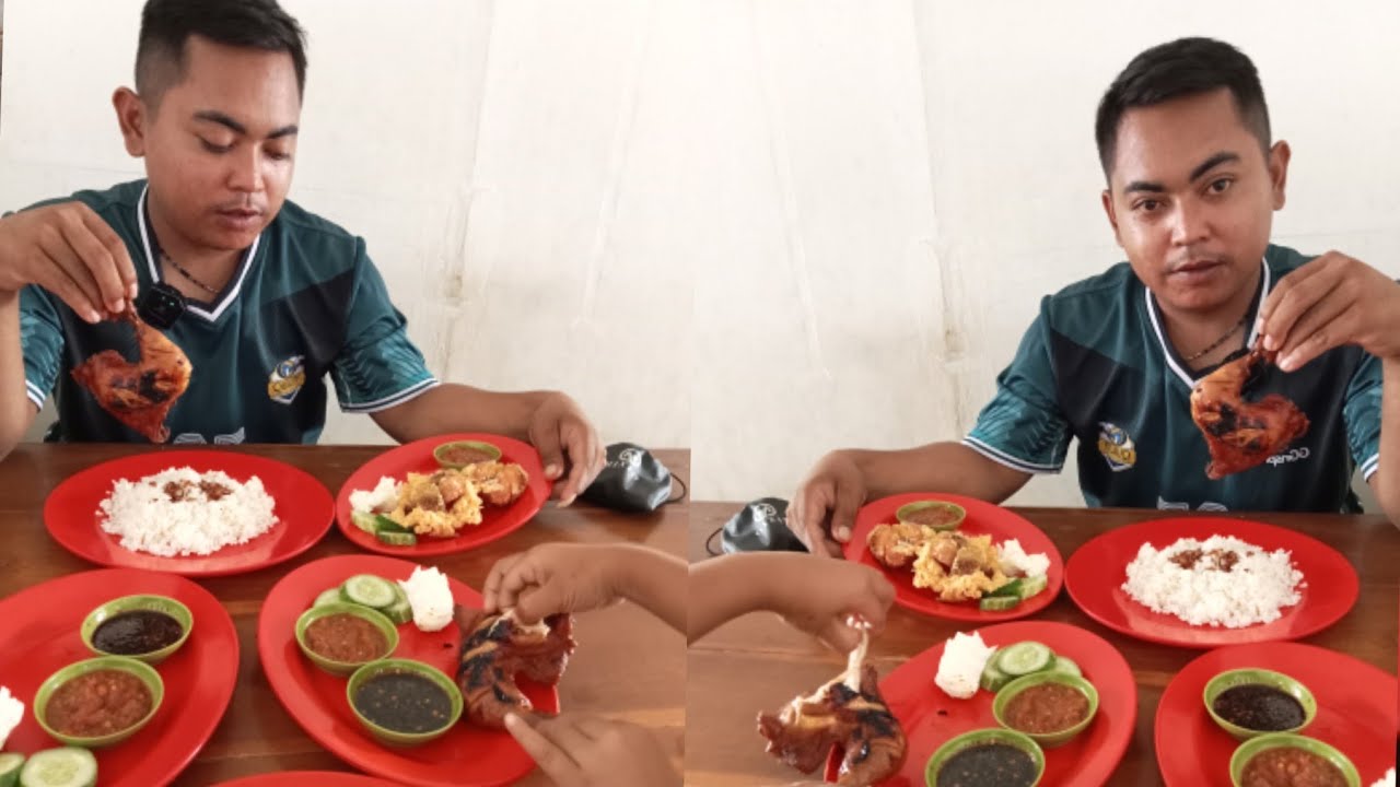 Mukbang ayam kremes + ayam bakar nasi liwet bikin napsu makan naik