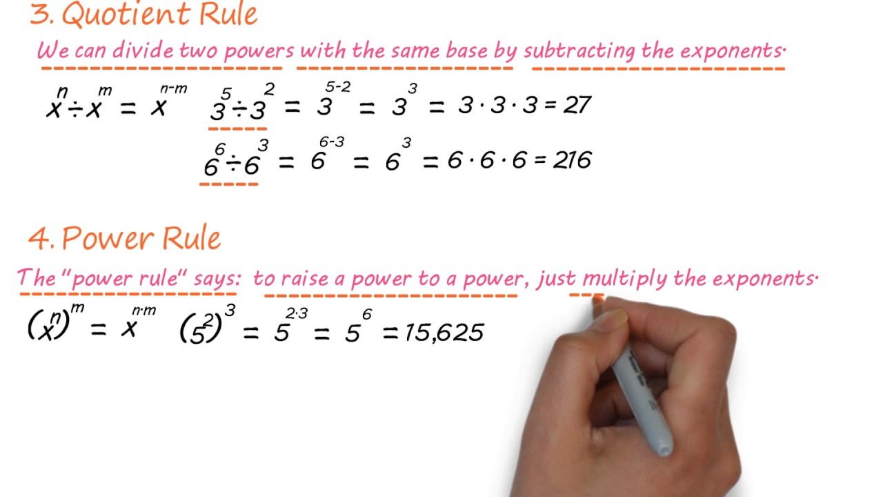 Barashada Xisaabta - Algebra - Casharka 3aad - Laws of Exponents