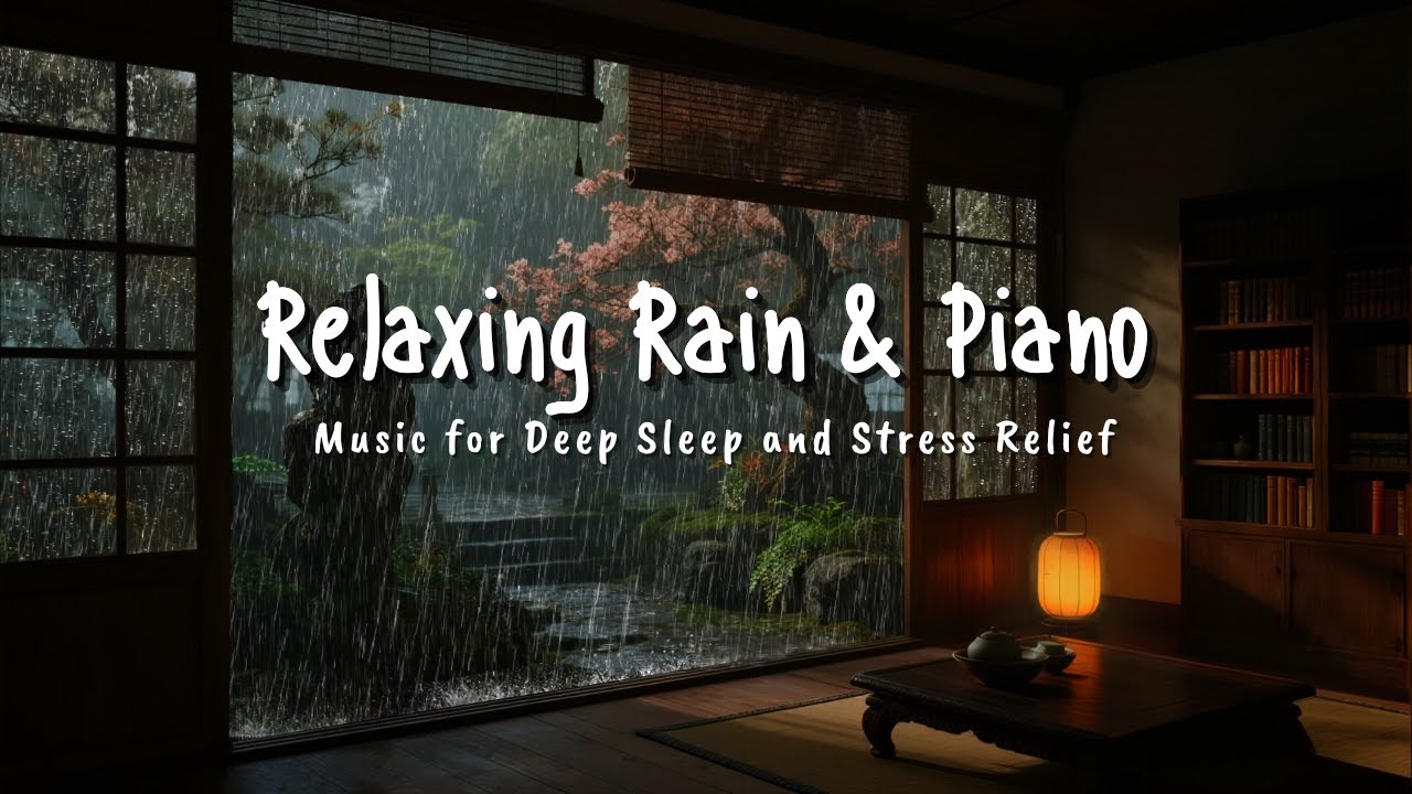 Relaxing Sleep Music with Soft Rain 🌧️ Calm Piano for Calm Mind and Peaceful Sleep