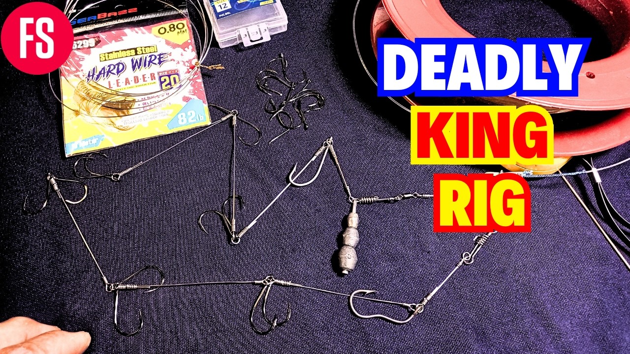 RIG YOUR DEATH BAIT FISHING FOR "KING MACKEREL" FISH || Deadly Trolling Rig For Kingfish 🤙