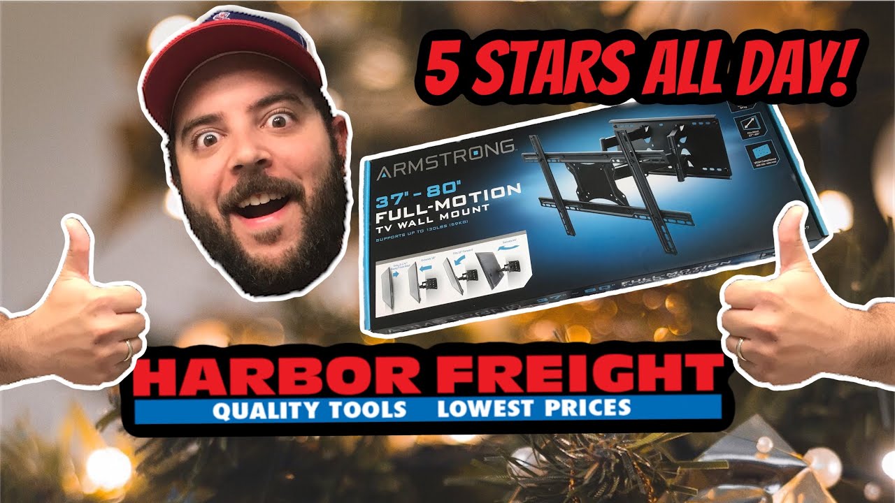 Установка поворотного кронштейна для телевизора Harbor Freight (64357/63155)