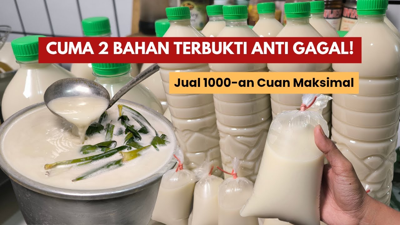 MODAL 2 BAHAN PASTI CUAN‼️ SPESIALIS SUSU KEDELAI TERBUKTI UNTUNG 4X LIPAT