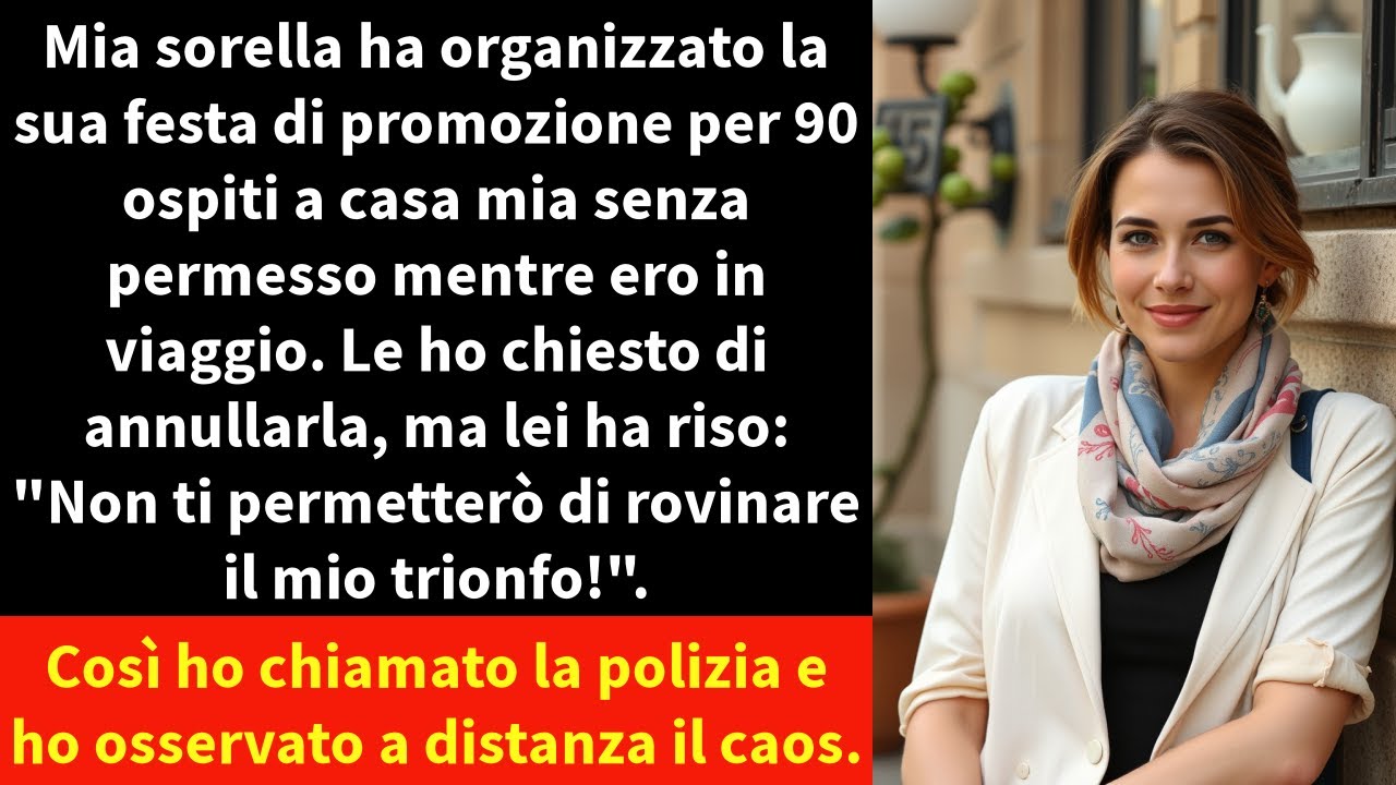 Mia sorella ha organizzato la sua festa di promozione per 90 ospiti a casa mia senza permesso mentre