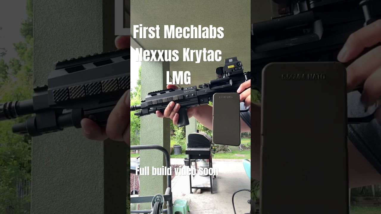 Mechlabs Nexxus Fully mechanical HPA engine in a Krytac LMG #hpa #airsoft #games #nexxus #mechlabs