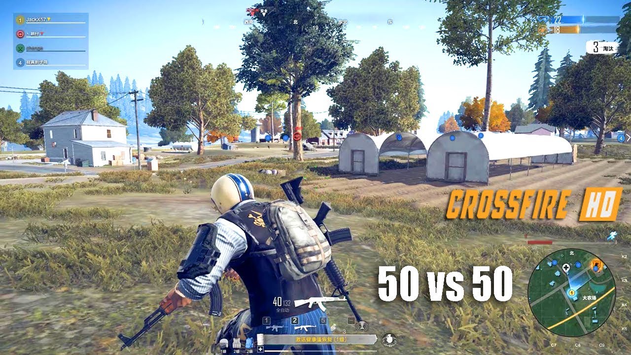 CrossFire HD CFHD - Battle Royale Mode 50vs50 Squad Gameplay - All Character Show - CBT3