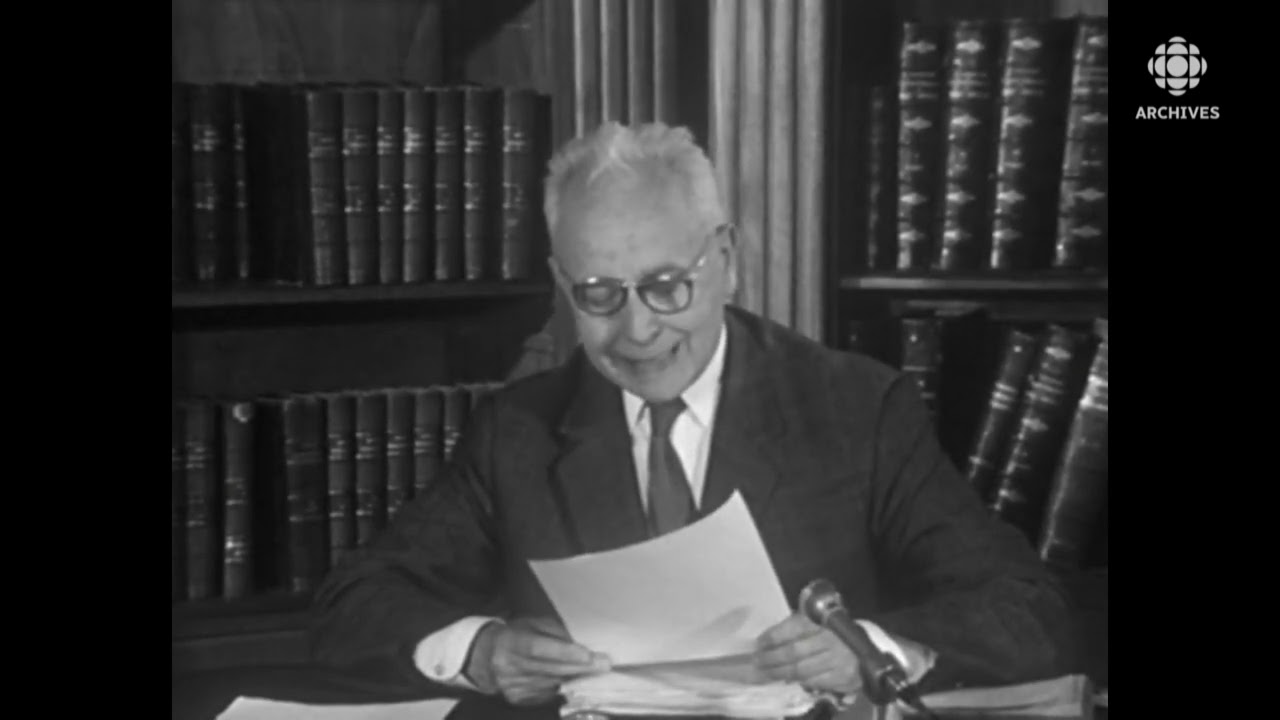 En 1962, Louis Aragon à la télévision canadienne pour une conférence poétique