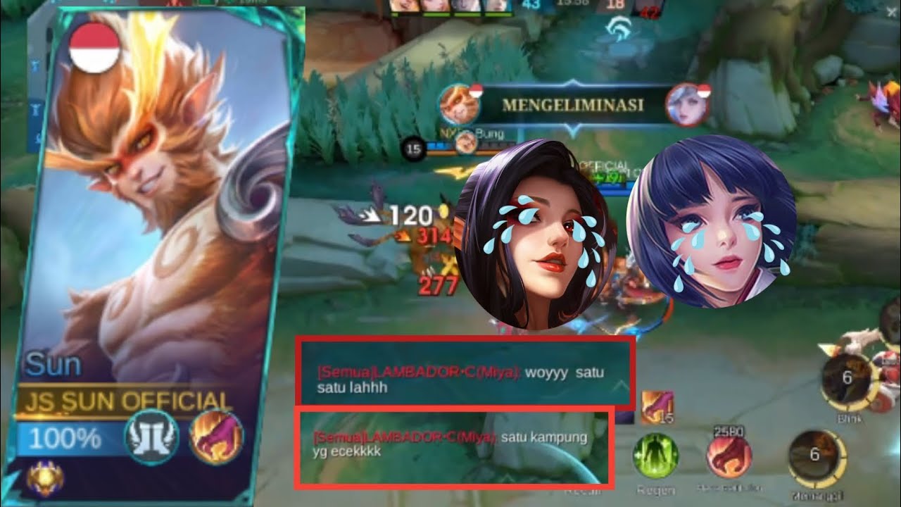 MIYA SAMPEK KENA MENTAL SUN FULL DAMAGE 😱 l MOBILE LENGENDS 